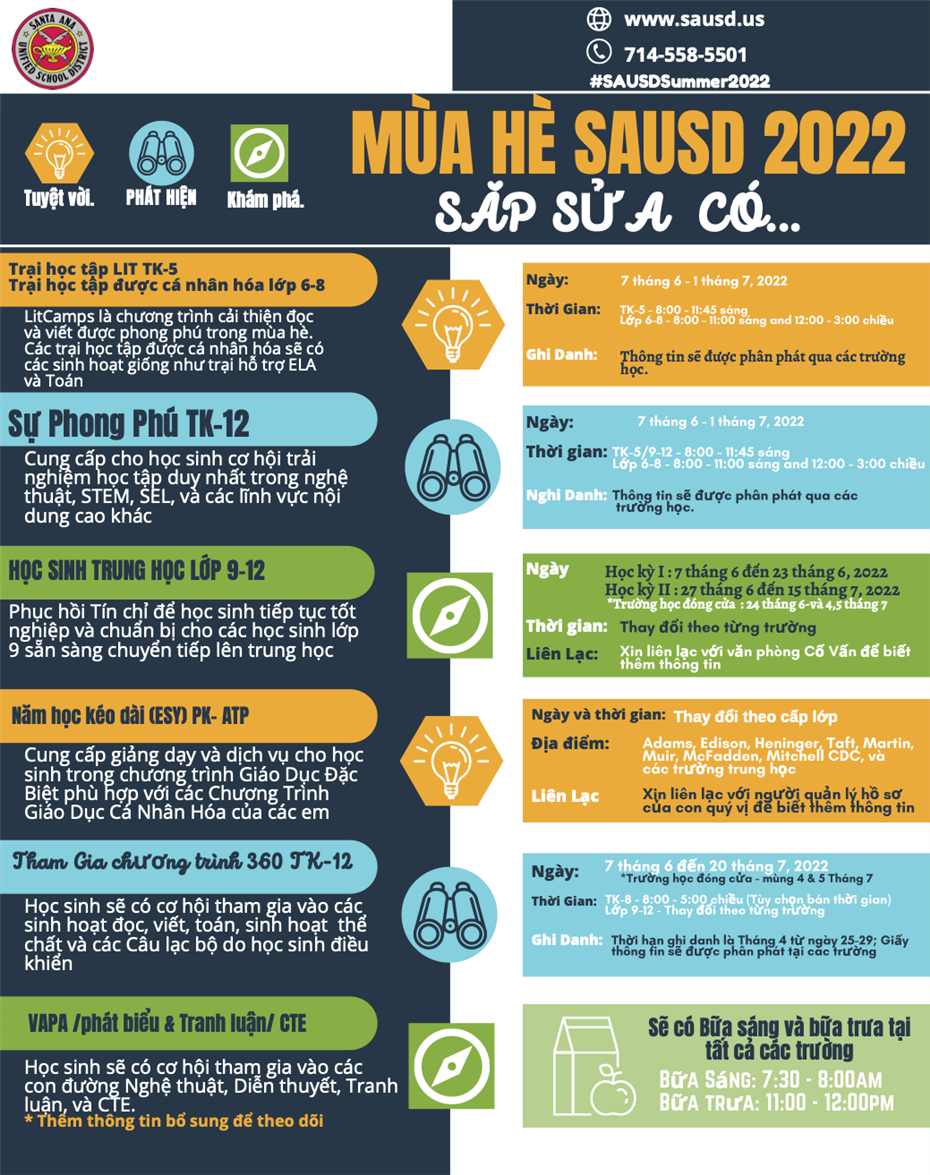 SAUSD Summer 2022 - Vietnamese